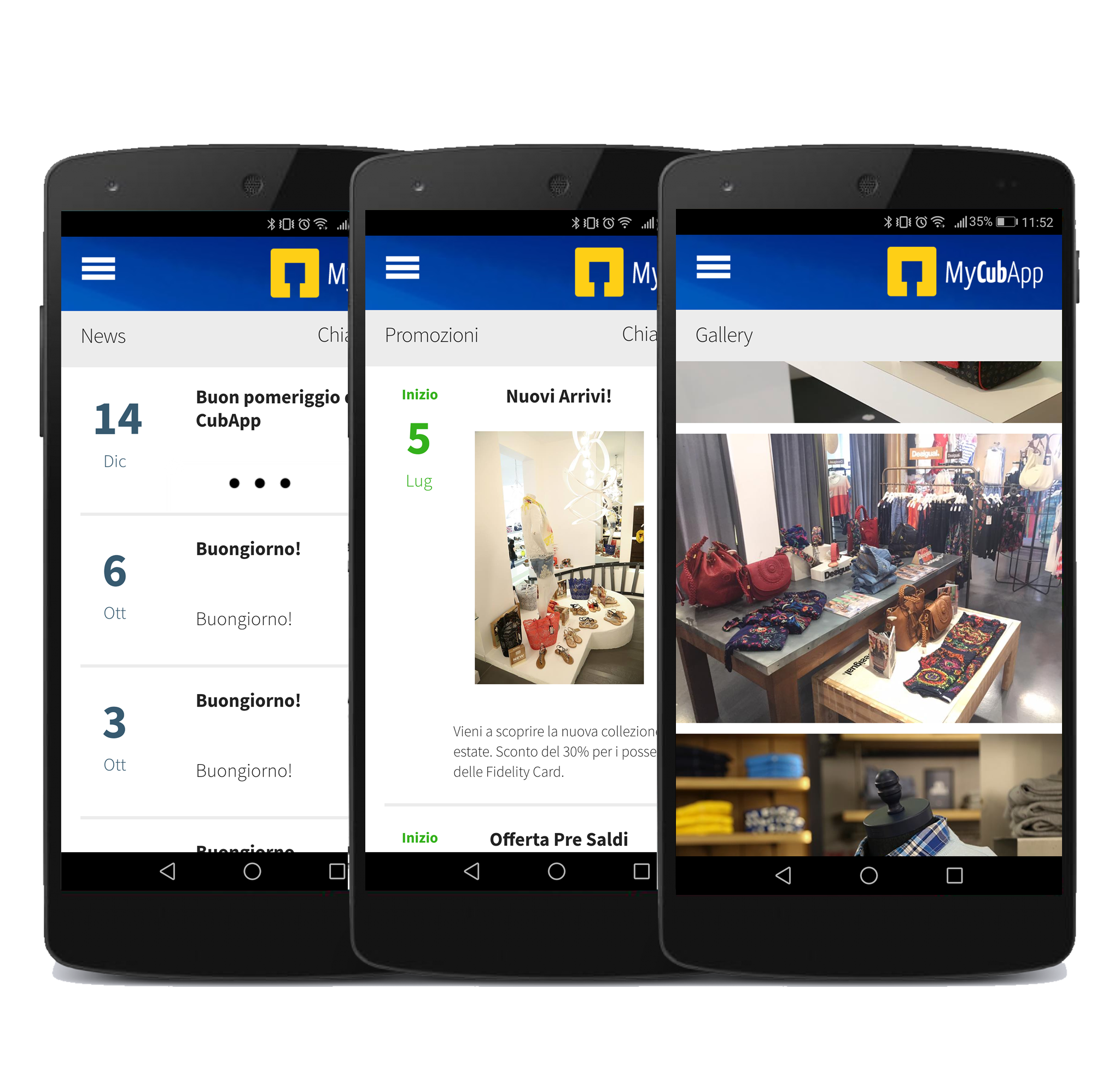 immagine dimostrativa app carte fedeltà cubapp
